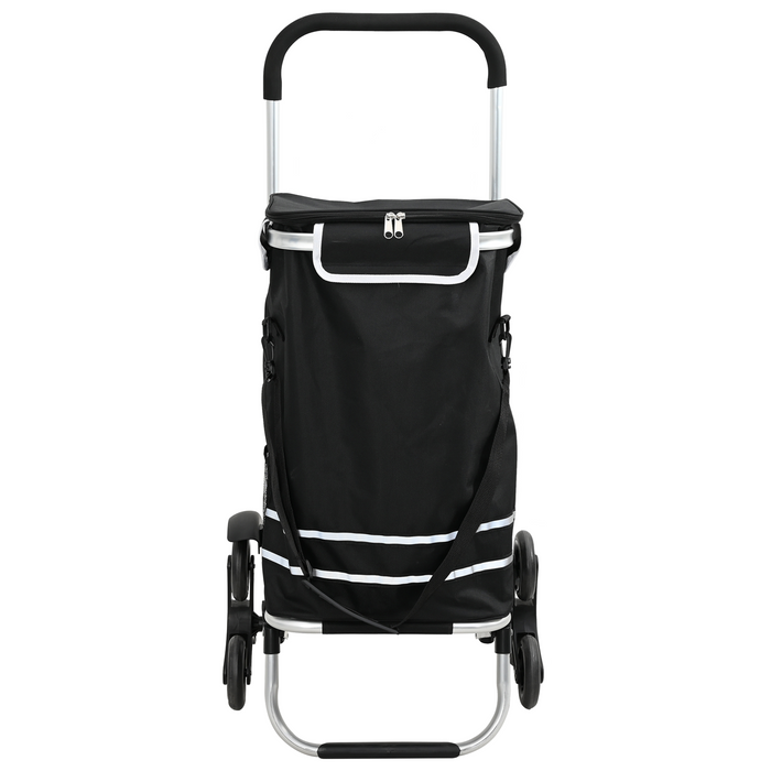 Carrello della spesa  con scalatore di gradini Nero 40 L