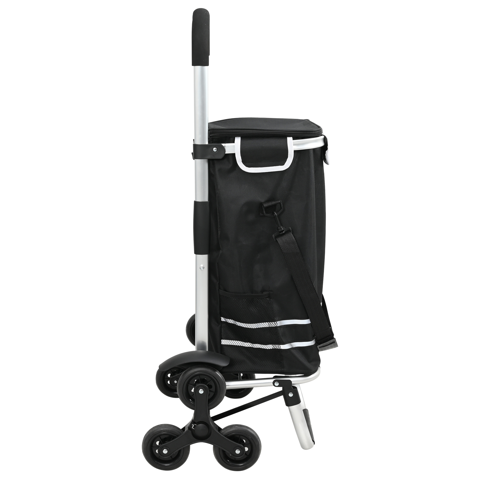 Carrello della spesa  con scalatore di gradini Nero 40 L