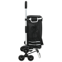 Carrello della spesa  con scalatore di gradini Nero 40 L