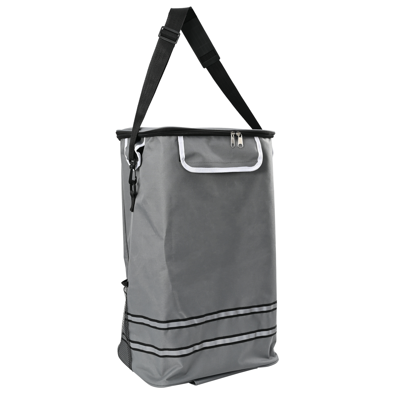 Carrello da shopping  con ruote e manico regolabile grigio 40 L