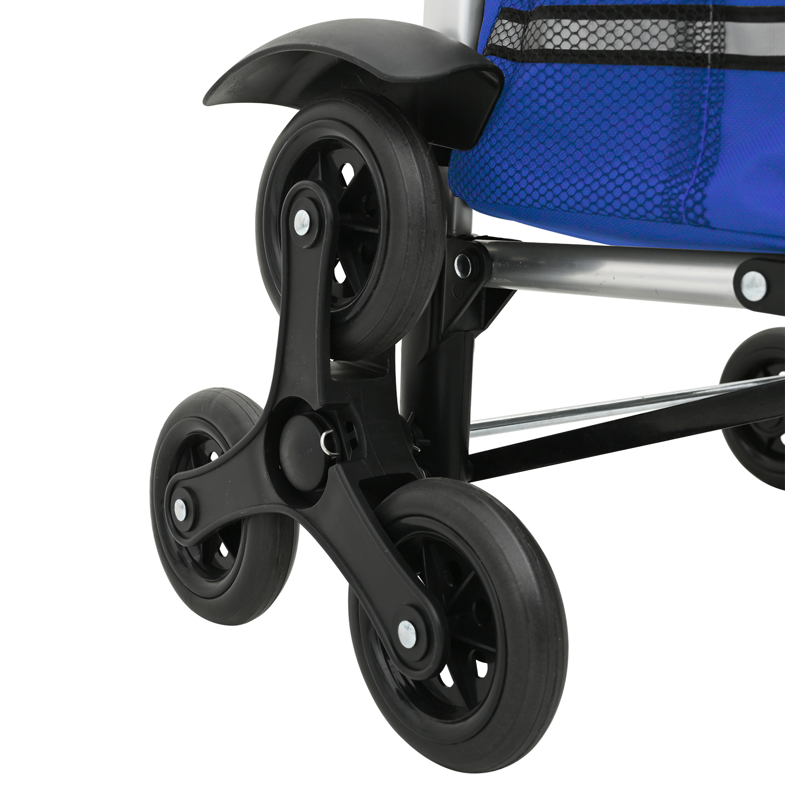 Carrello della spesa  con ruote e manico regolabile Blu 40 L
