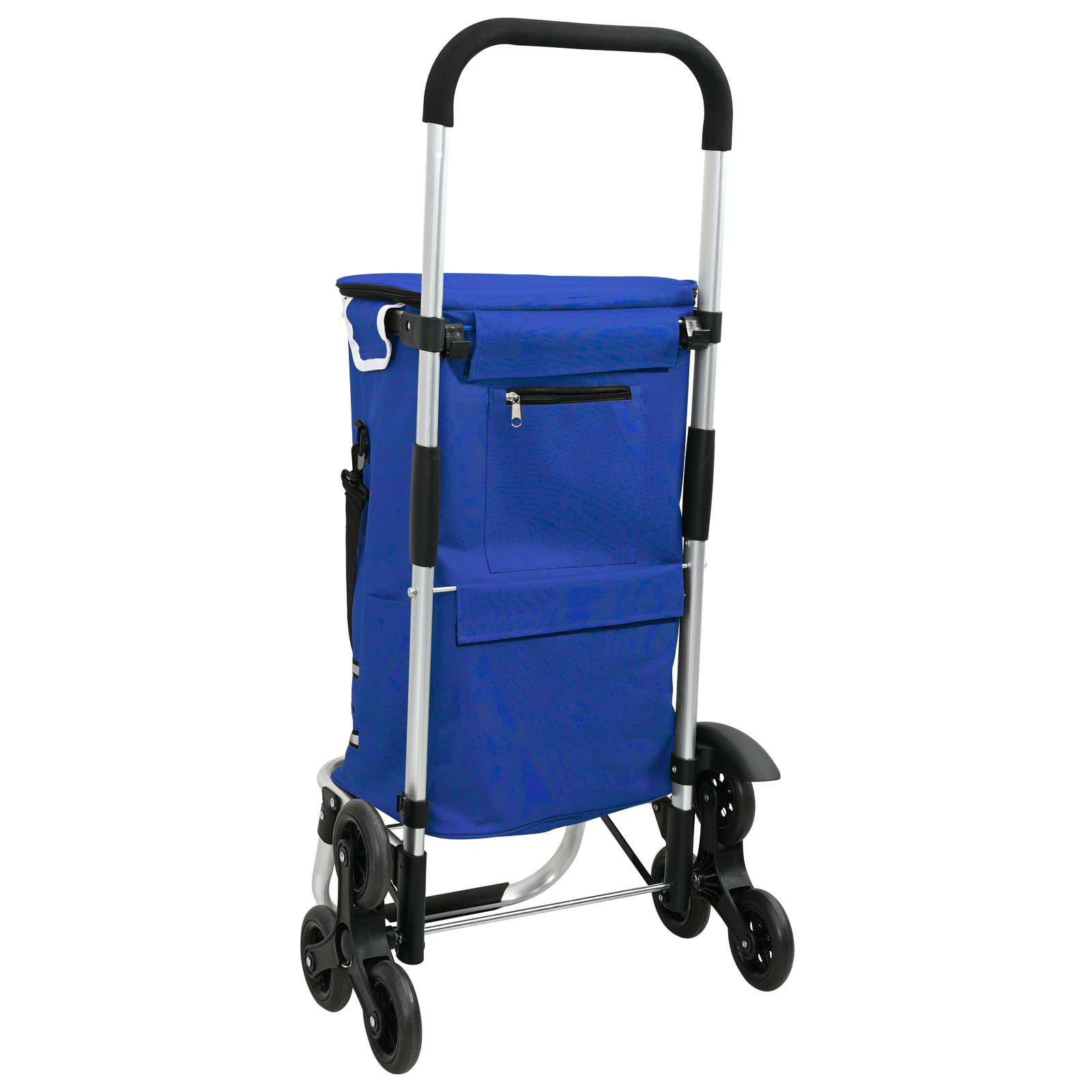 Carrello della spesa  con ruote e manico regolabile Blu 40 L