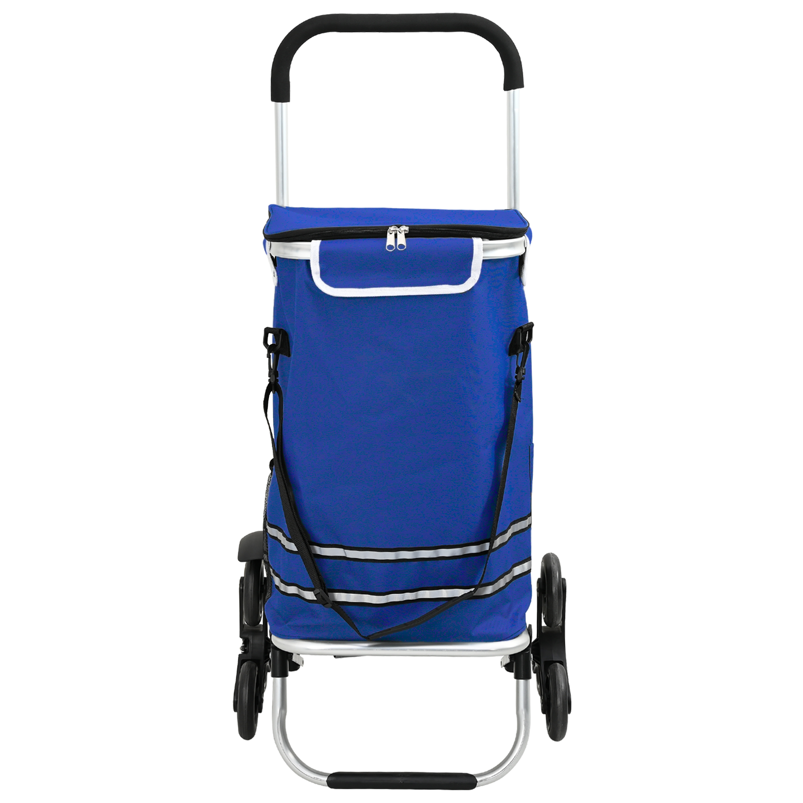 Carrello della spesa  con ruote e manico regolabile Blu 40 L