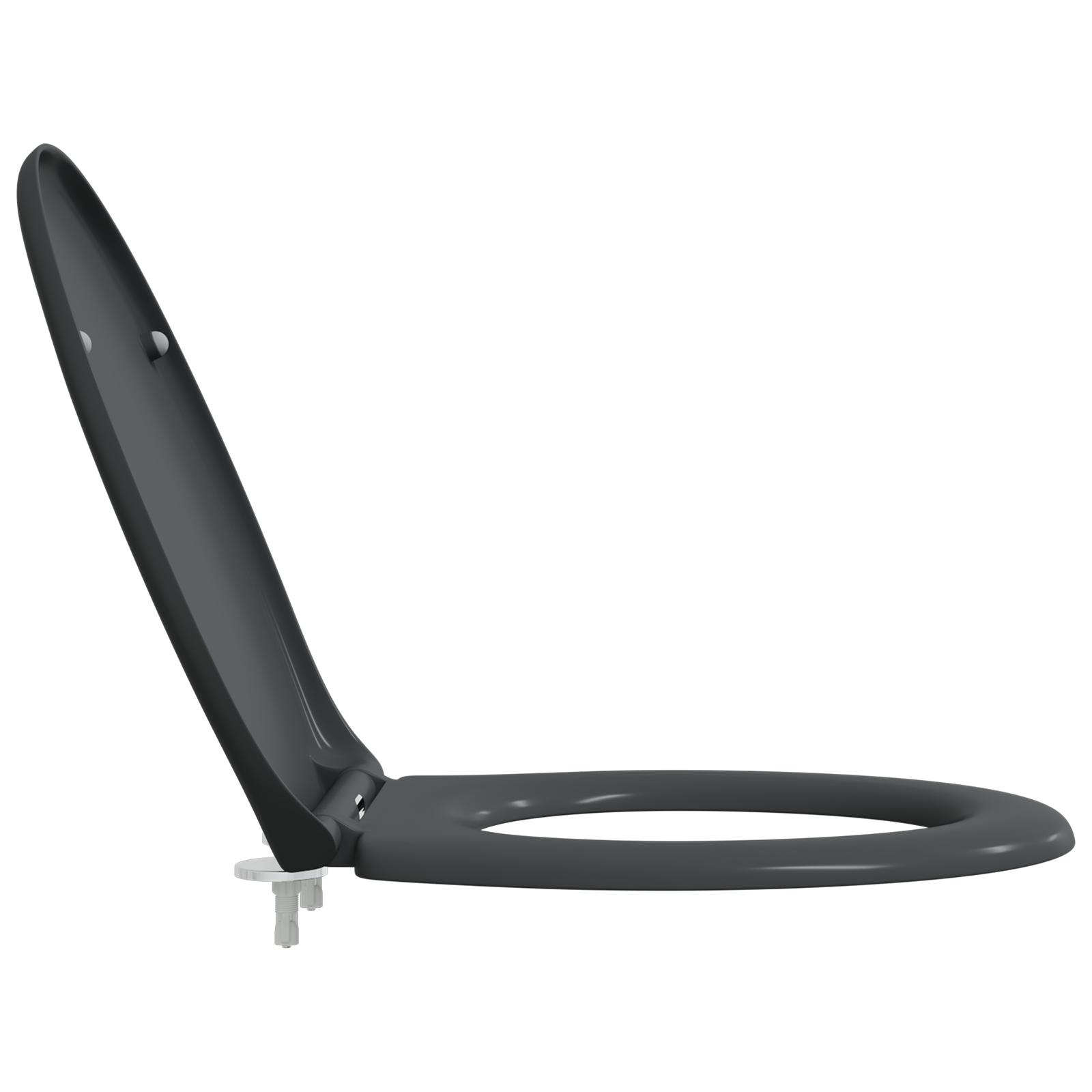 Sedile del WC a rilascio rapido con chiusura morbida Duroplast Antracite