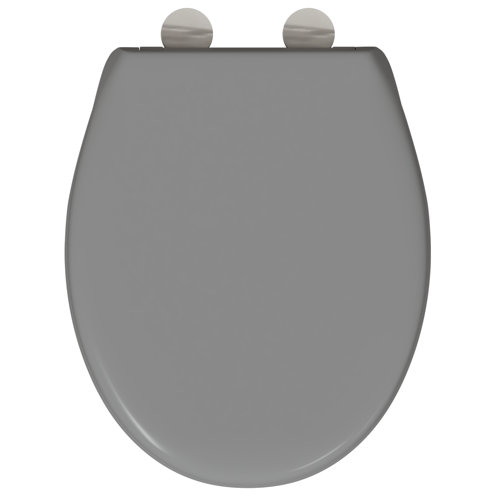 Sedile per WC a rilascio rapido con chiusura morbida in Duroplast Grigio