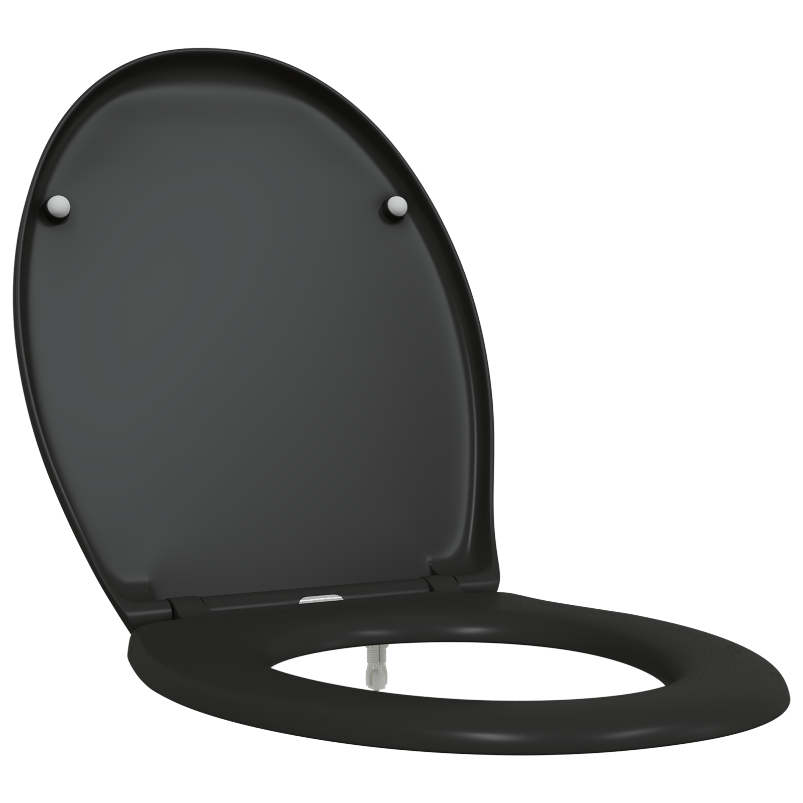 Copriwater a rilascio rapido con chiusura silenziosa in Duroplast Nero