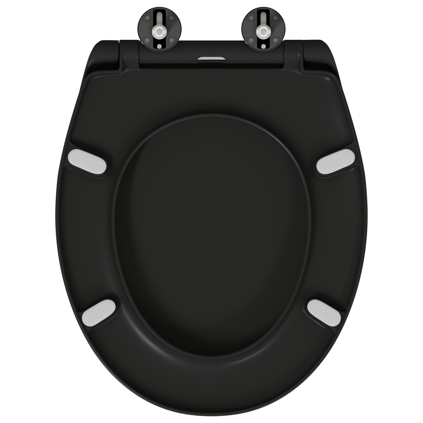 Copriwater a rilascio rapido con chiusura silenziosa in Duroplast Nero