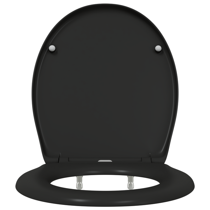 Copriwater a rilascio rapido con chiusura silenziosa in Duroplast Nero