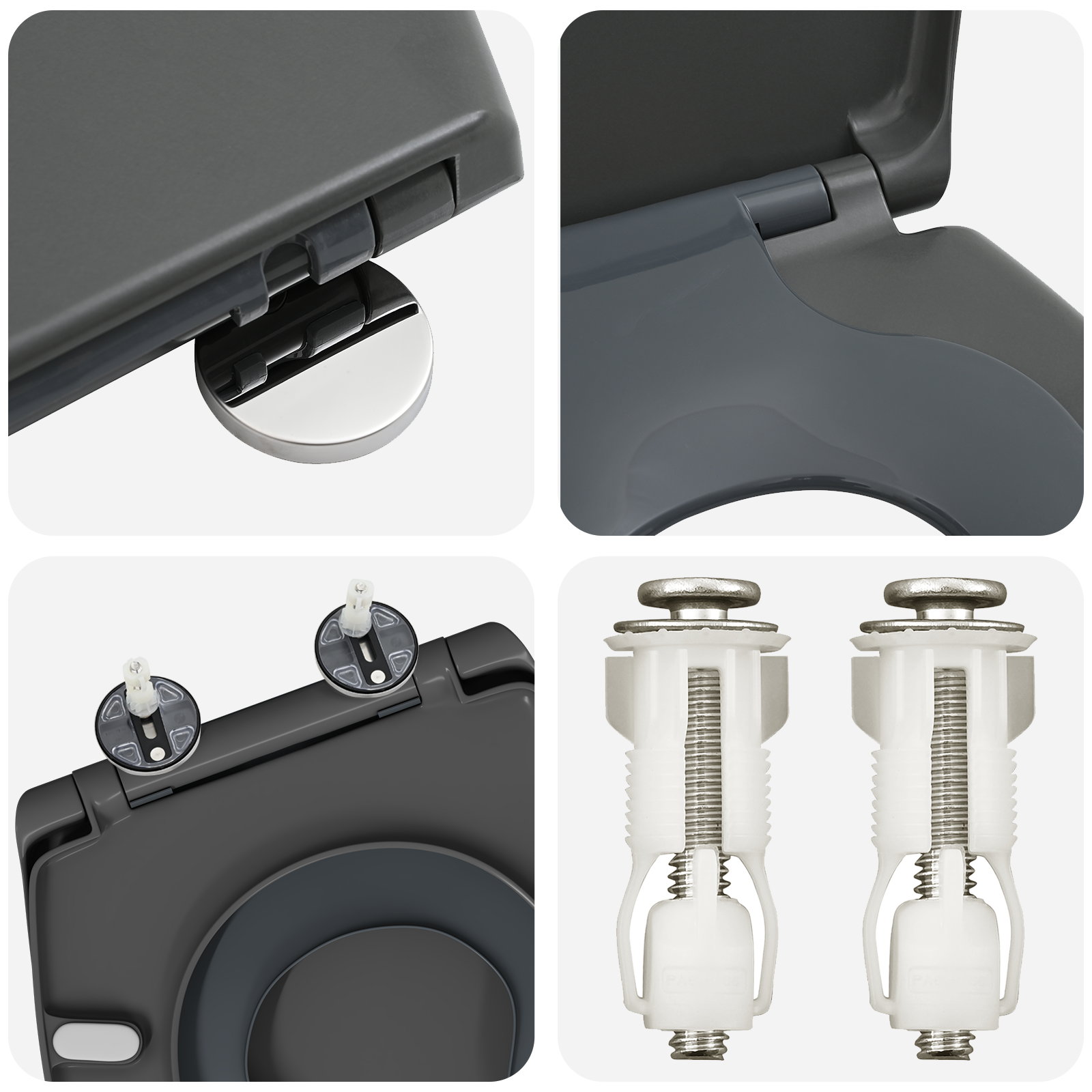 Sedile per Toilette Familiare con Sedile per Bambini Sgancio Rapido in Duroplast