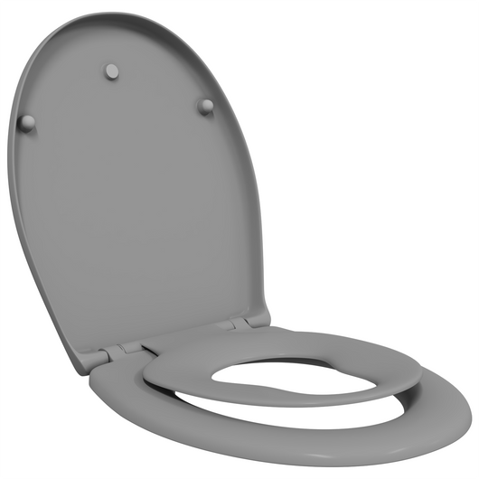 Sedile per wc familiare  con seggiolino per bambini rilascio rapido in Duroplast