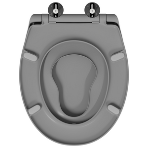 Sedile per wc familiare  con seggiolino per bambini rilascio rapido in Duroplast