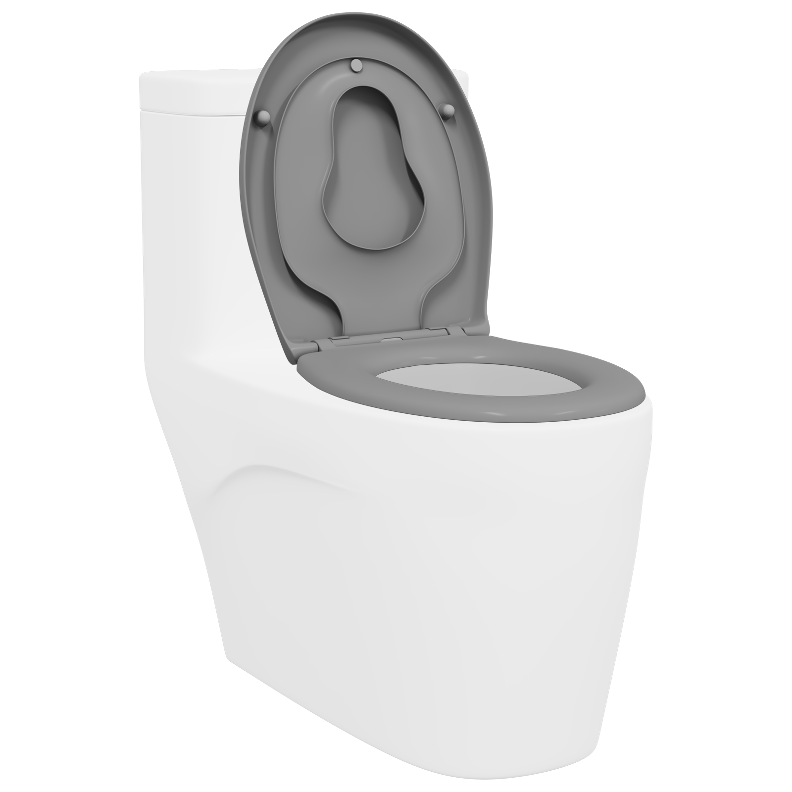 Sedile per wc familiare  con seggiolino per bambini rilascio rapido in Duroplast