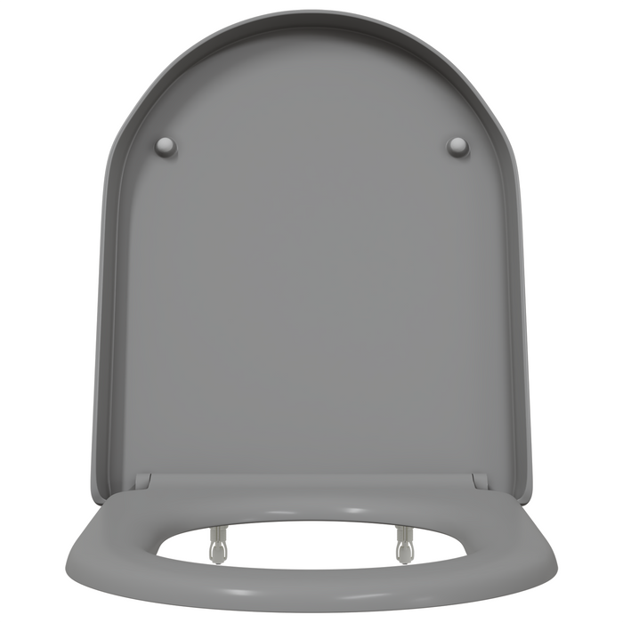 Sedile per Toilette con Rilascio Rapido e Soft Close Duroplast Grigio di