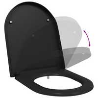 Sedile WC con Rilascio Rapido e Chiusura Morbida Duroplast Nero di
