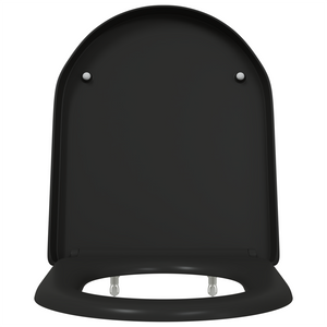 Sedile WC con Rilascio Rapido e Chiusura Morbida Duroplast Nero di