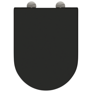 Sedile WC con Rilascio Rapido e Chiusura Morbida Duroplast Nero di