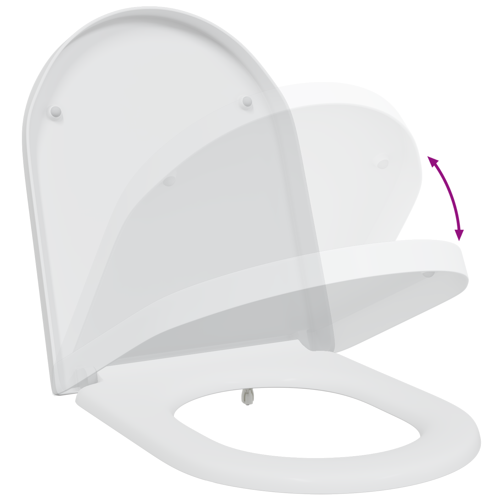 Sedile per Toilette a Rimozione Rapida con Soft Close Duroplast Bianco di