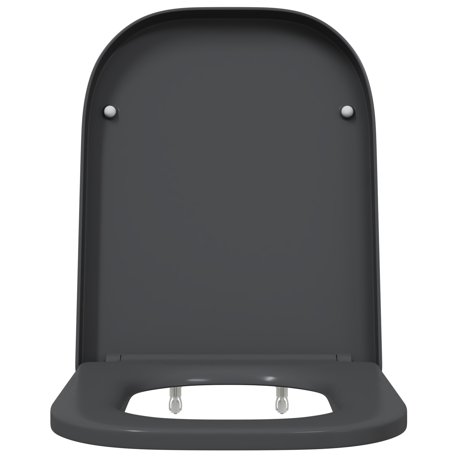 Sedile del WC a rilascio rapido con chiusura morbida in Duroplast Antracite