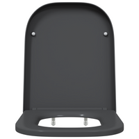 Sedile del WC a rilascio rapido con chiusura morbida in Duroplast Antracite