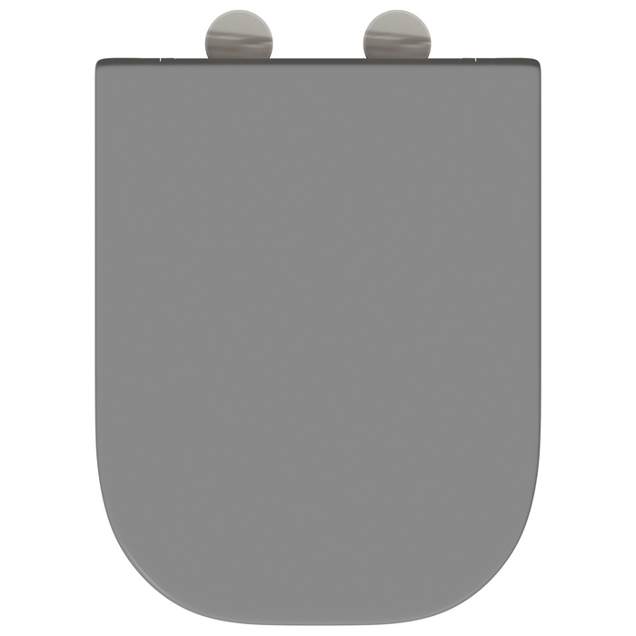 Sgabello per WC con chiusura morbida in Duroplast Grigio