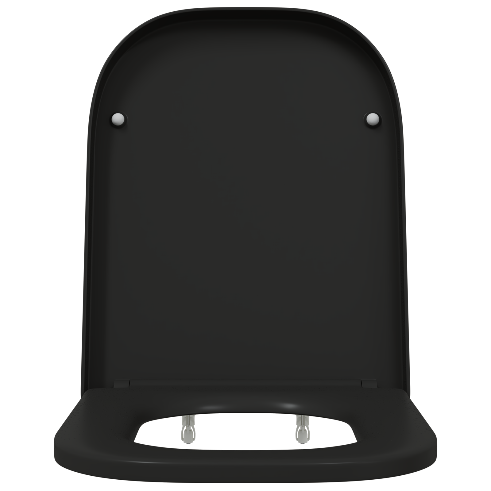 Sedile per WC con Rilascio Rapido e Chiusura Morbida in Duroplast Nero