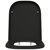 Sedile per WC con Rilascio Rapido e Chiusura Morbida in Duroplast Nero