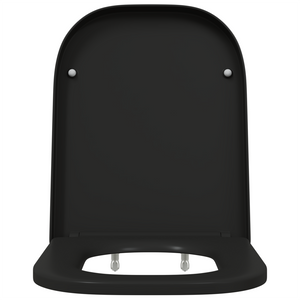 Sedile per WC con Rilascio Rapido e Chiusura Morbida in Duroplast Nero