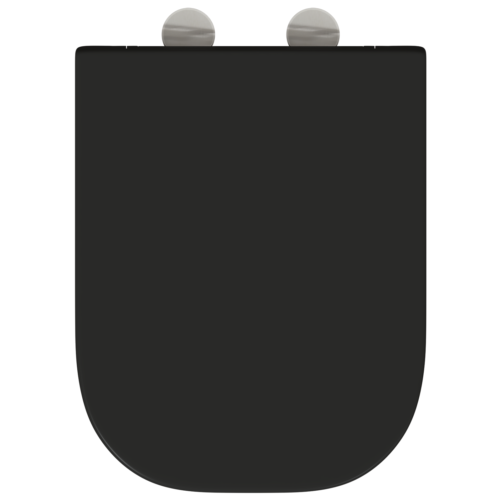 Sedile per WC con Rilascio Rapido e Chiusura Morbida in Duroplast Nero