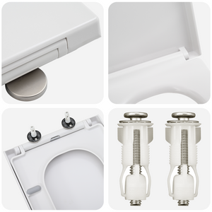 Sedile del Water Con Rilascio Rapido e Chiusura Morbida Duroplast Bianco