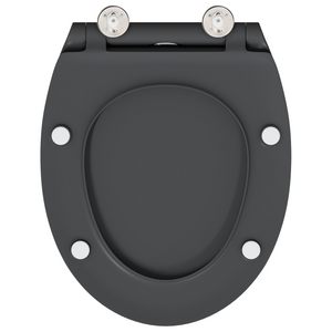 Toilette a rilascio rapido  con chiusura morbida in Duroplast Antracite