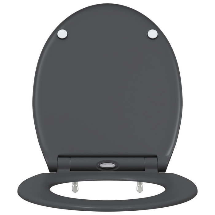 Toilette a rilascio rapido  con chiusura morbida in Duroplast Antracite