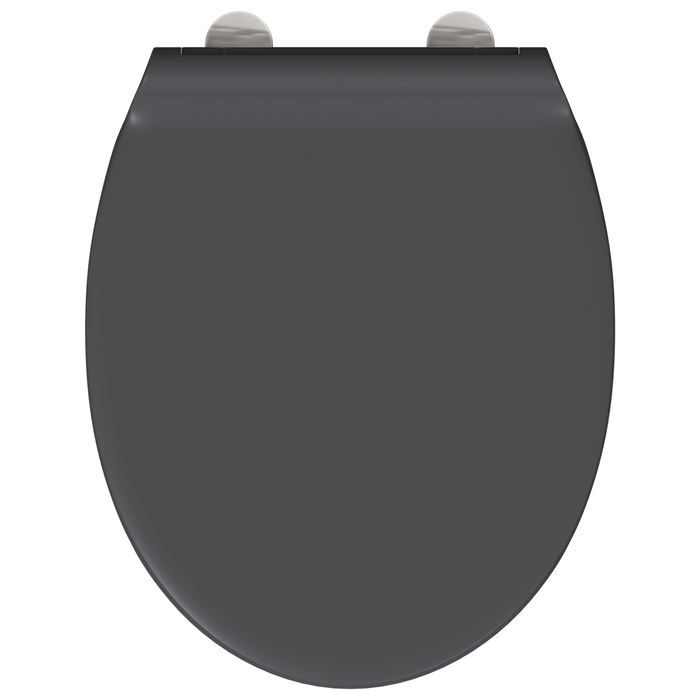 Toilette a rilascio rapido  con chiusura morbida in Duroplast Antracite