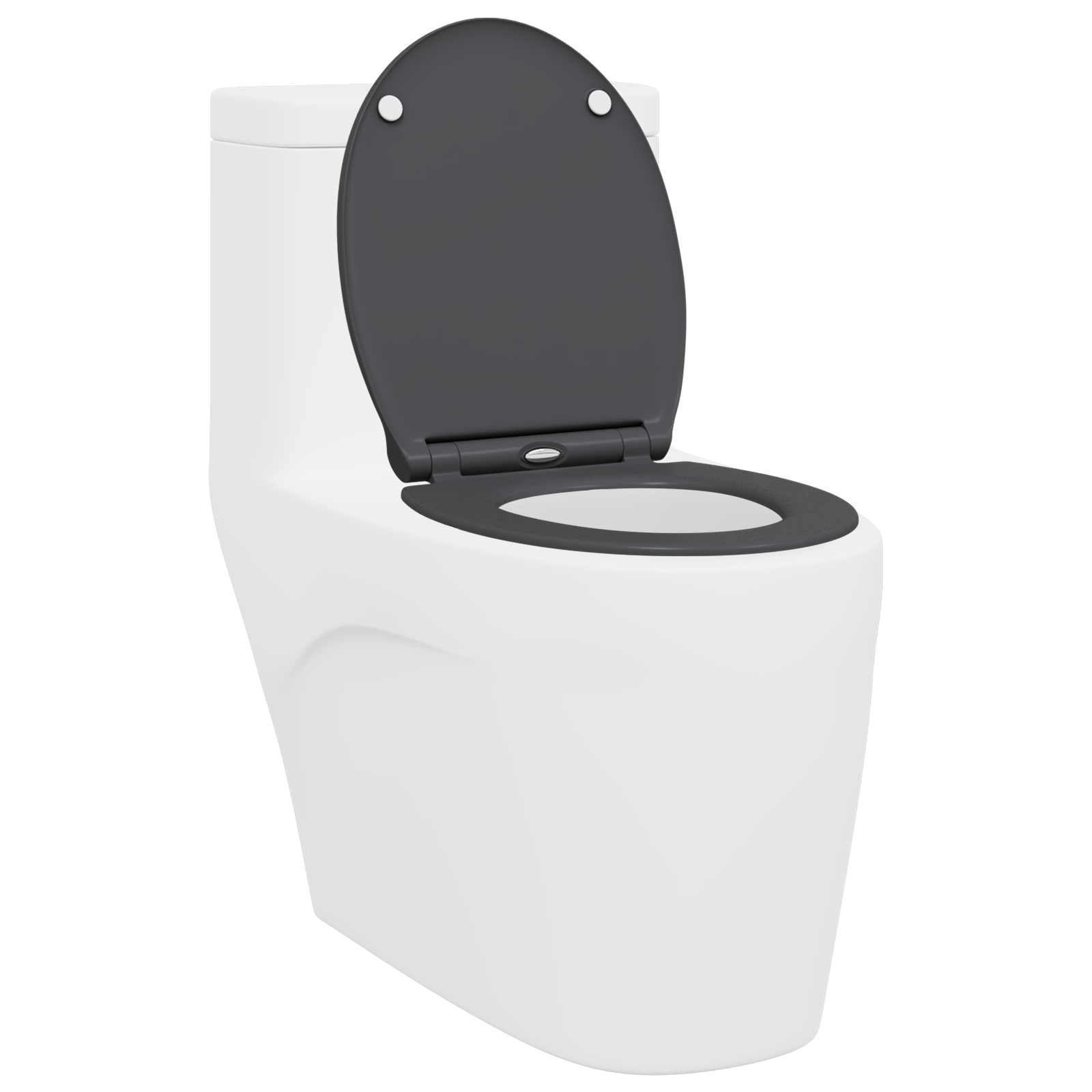 Toilette a rilascio rapido  con chiusura morbida in Duroplast Antracite
