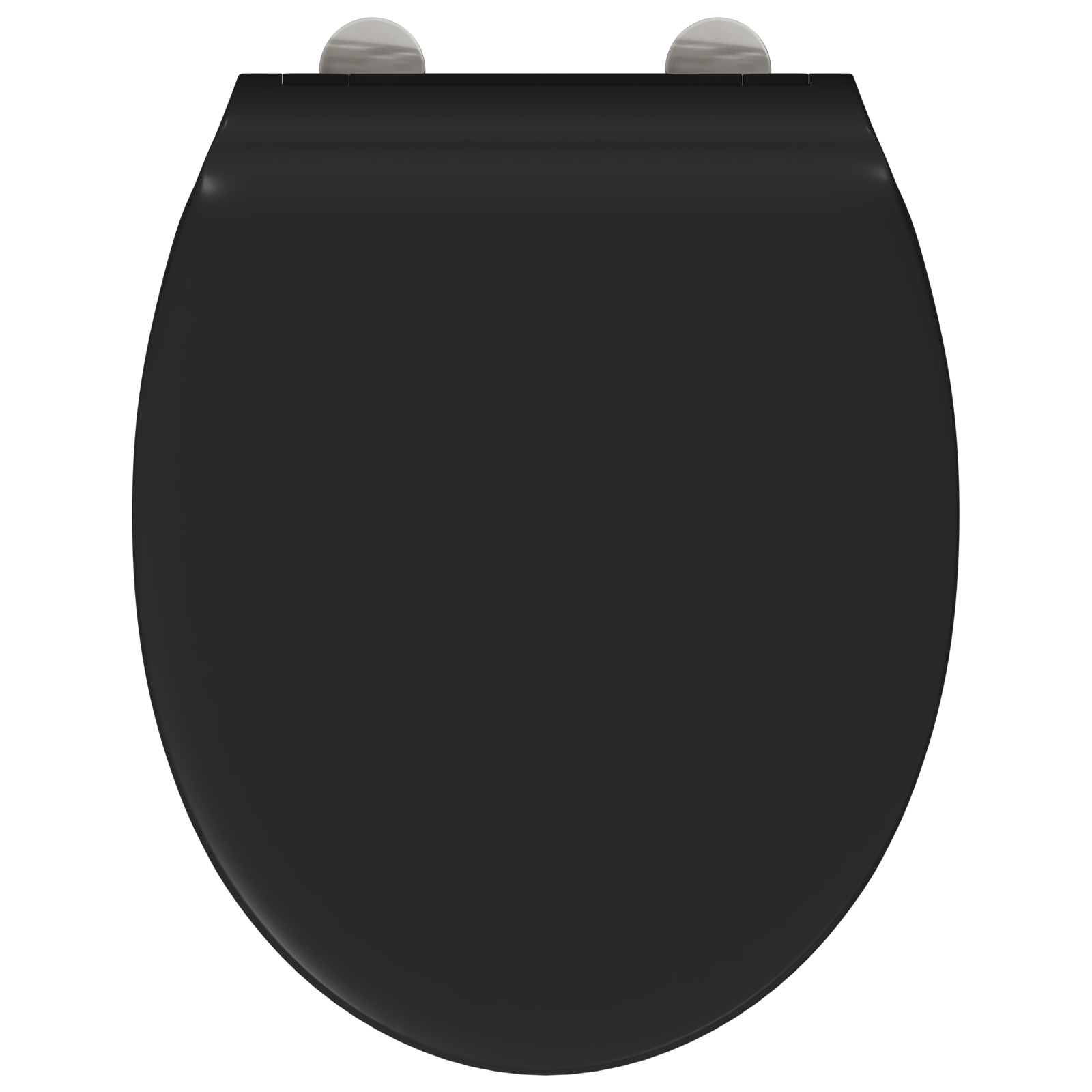 Sedile per WC con rilascio rapido e chiusura morbida in Duroplast Nero