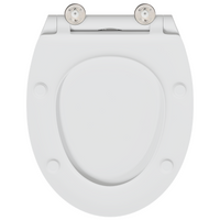 Toilet Seat con Chiusura Flessibile in Duroplast Bianco