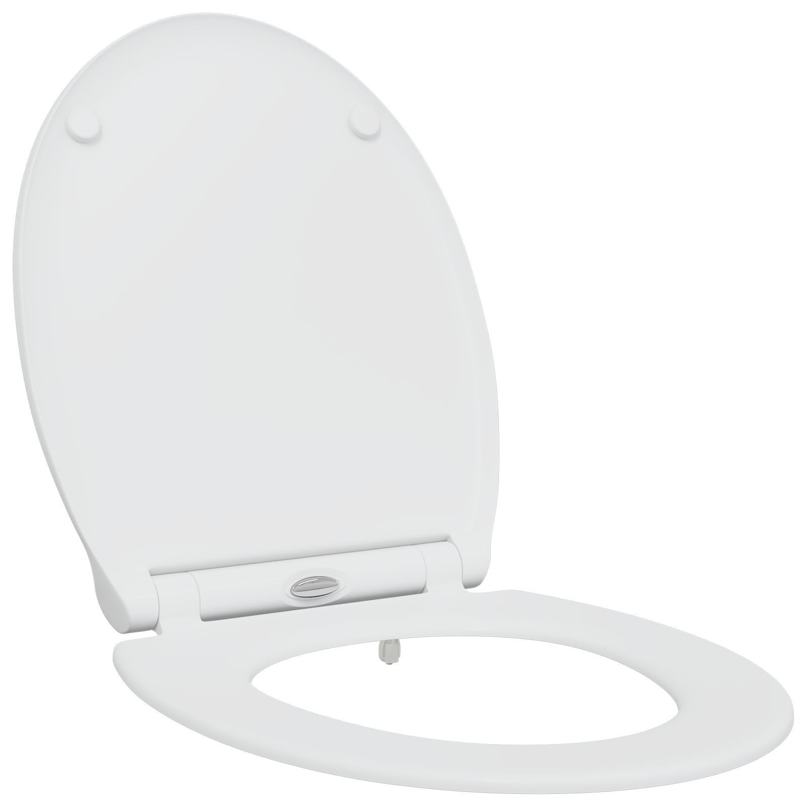 Toilet Seat con Chiusura Flessibile in Duroplast Bianco