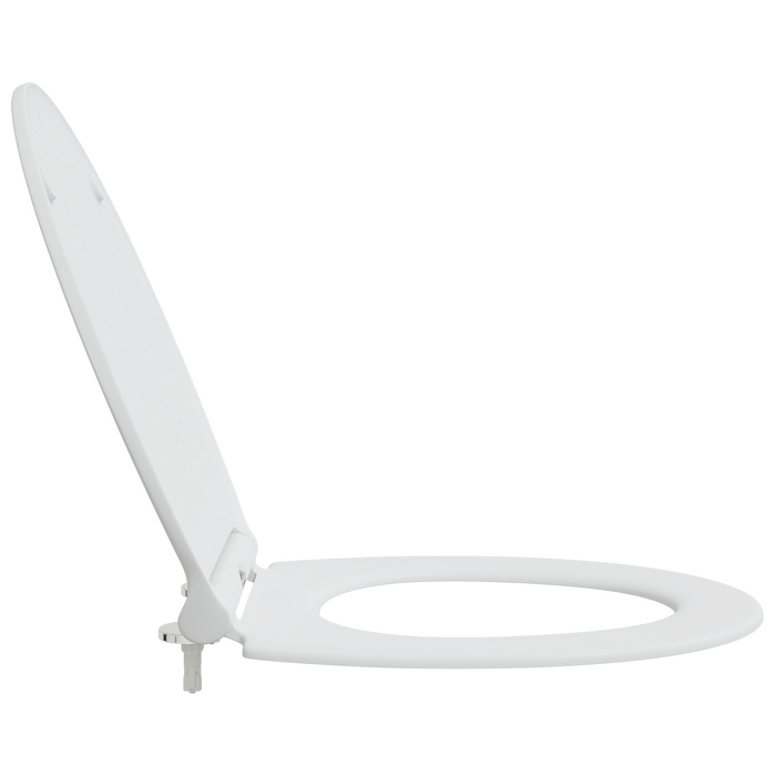 Toilet Seat con Chiusura Flessibile in Duroplast Bianco