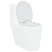 Toilet Seat con Chiusura Flessibile in Duroplast Bianco