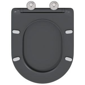 Sedile del WC con Chiusura Morbida in Duroplast Antracite di