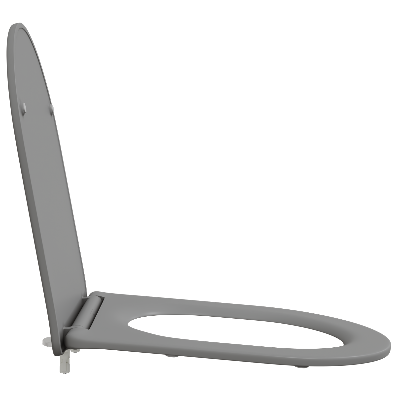 Sedile WC a sgancio rapido  con chiusura morbida in Duroplast Grigio