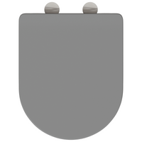 Sedile WC a sgancio rapido  con chiusura morbida in Duroplast Grigio