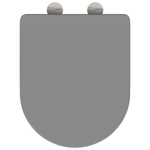 Sedile WC a sgancio rapido  con chiusura morbida in Duroplast Grigio