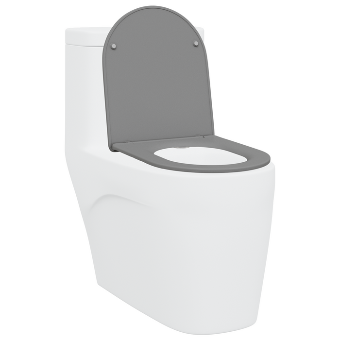 Sedile WC a sgancio rapido  con chiusura morbida in Duroplast Grigio