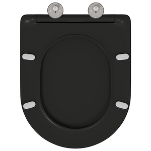 Seggiolino per Toilette a Rilascio Rapido con Chiusura Morbida - Duroplast, Nero
