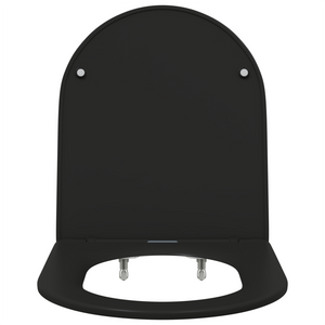 Seggiolino per Toilette a Rilascio Rapido con Chiusura Morbida - Duroplast, Nero