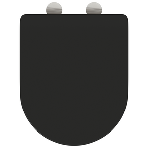 Seggiolino per Toilette a Rilascio Rapido con Chiusura Morbida - Duroplast, Nero