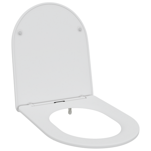 Sedile per Toilette con Chiusura Rapida e Soft Close in Duroplast Bianco