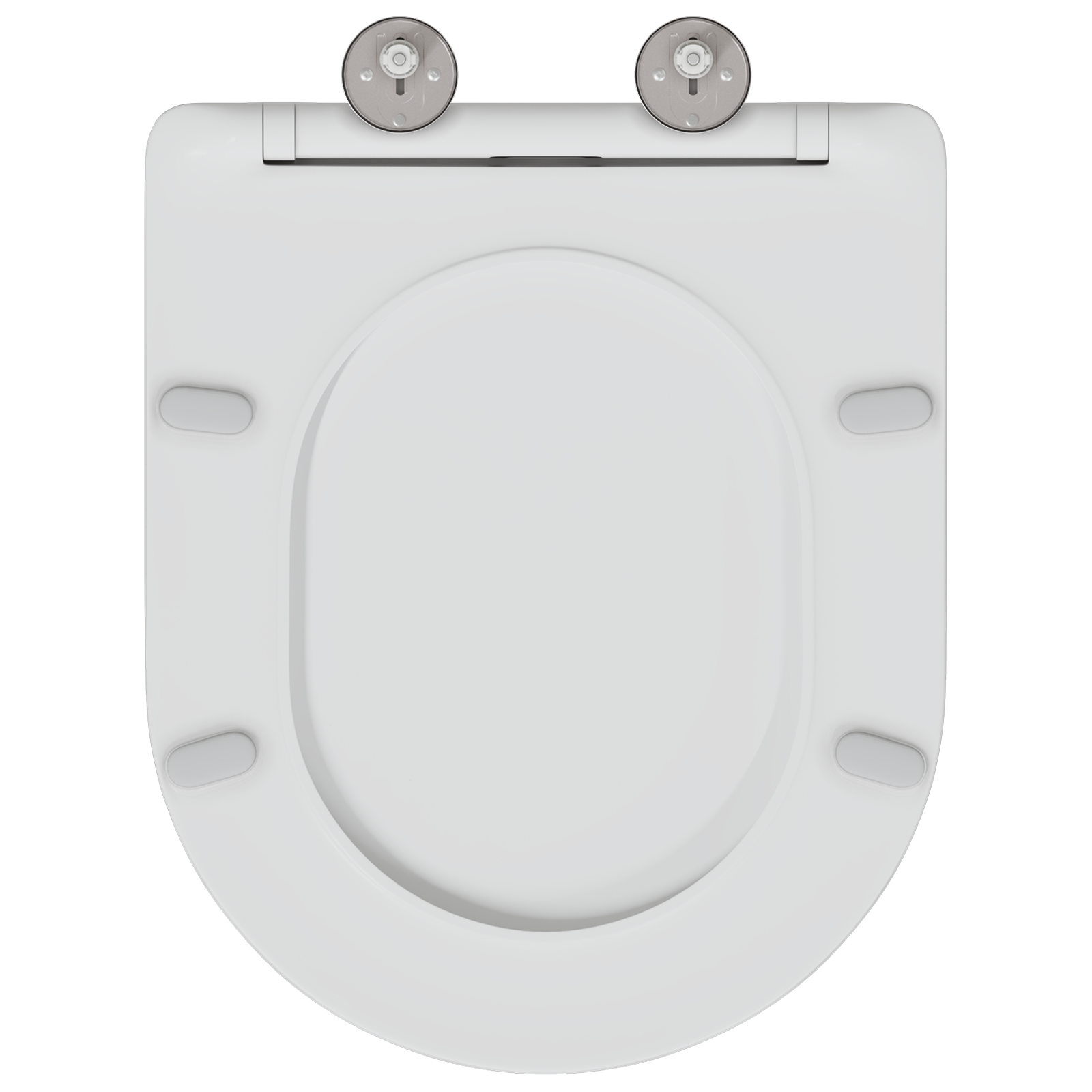 Sedile per Toilette con Chiusura Rapida e Soft Close in Duroplast Bianco