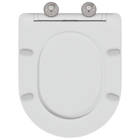 Sedile per Toilette con Chiusura Rapida e Soft Close in Duroplast Bianco