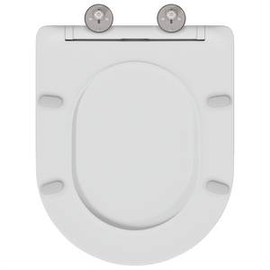 Sedile per Toilette con Chiusura Rapida e Soft Close in Duroplast Bianco
